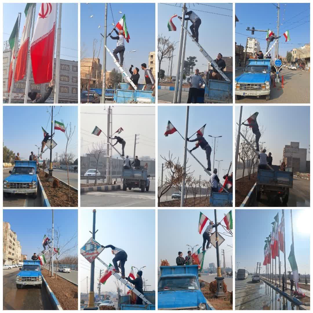  شهردار: معابر شهری فرون آباد مزین به پرچم افتخار شد