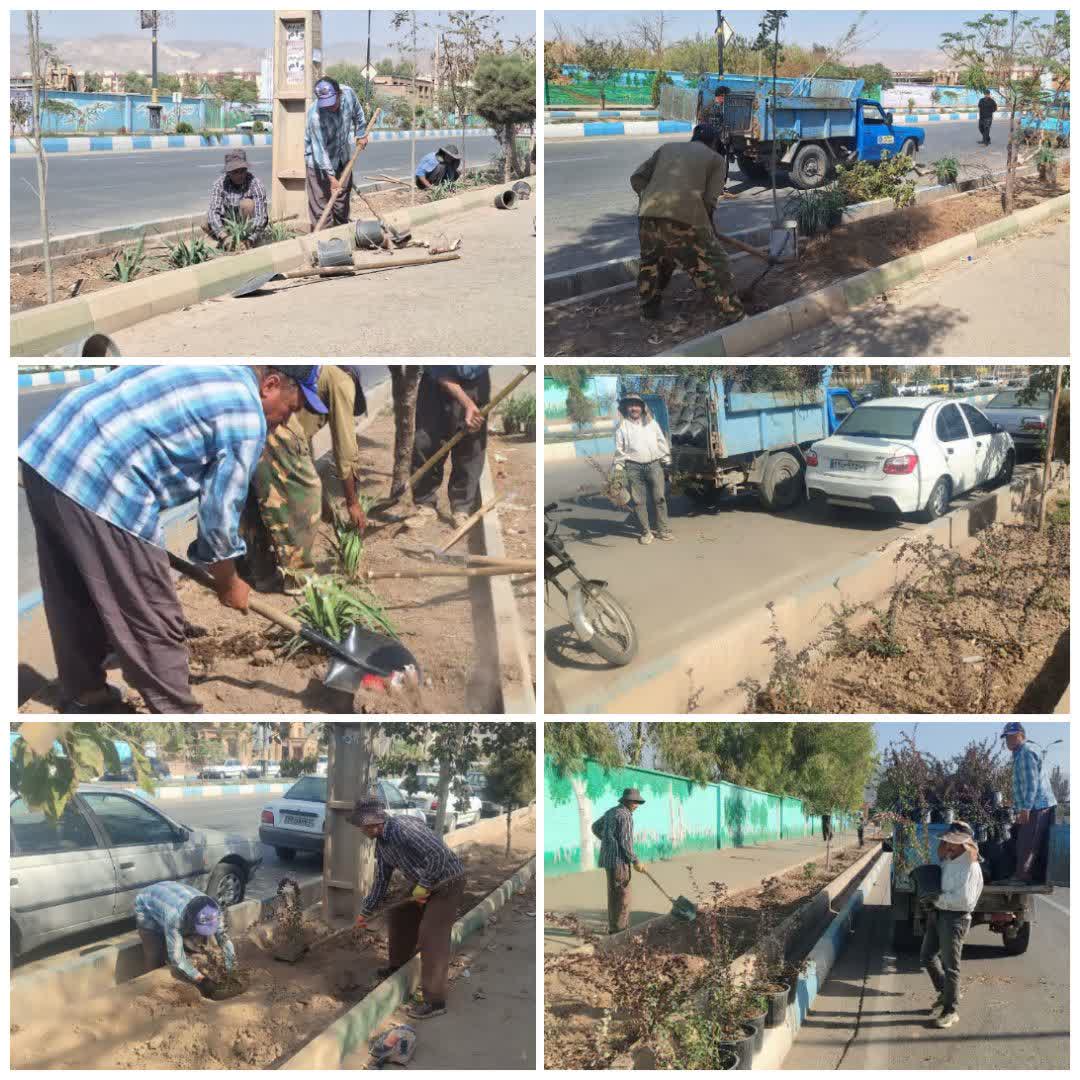  افزایش زیبایی بصری شهر فرون آباد و آرامش روانی شهروندان/ شهردار: با کاشت گل‌های زینتی در معابر اصلی فضای زندگی شهروندان را با نشاط می کنیم