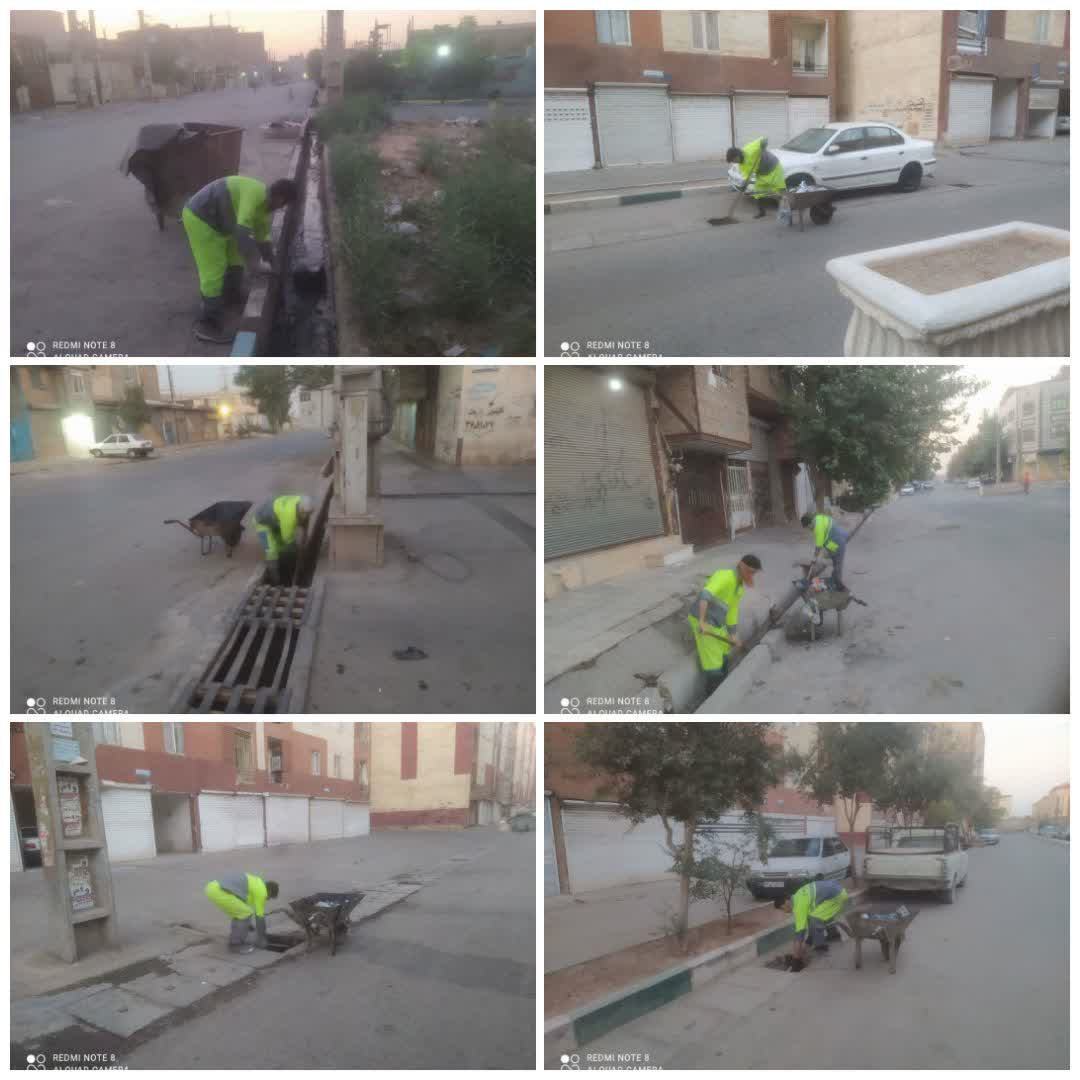  روایت تلاش / شهرداری فرون آباد   اجرای طرح لایروبی و پاکسازی انهار سطح شهر