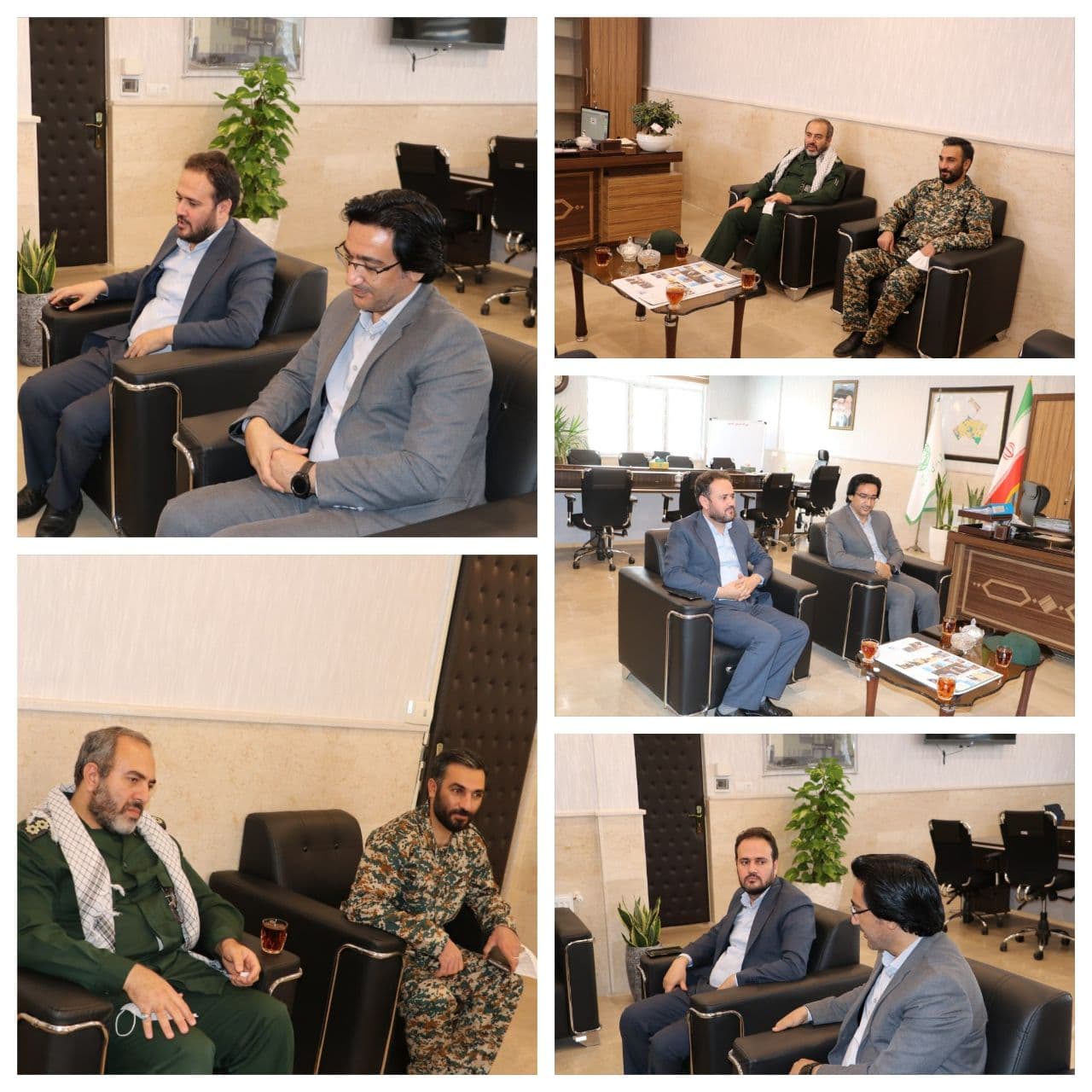  دیدار فرمانده حوزه بسیج ادارات شهرستان پاکدشت با شهردار فرون آباد